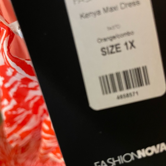 Fashion Nova Orange Tiered Maxi dress - Picture 7 of 9